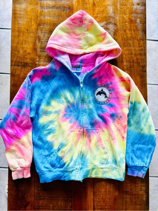 Other - Wildwood, NJ Tie-Dye Zip Hoodie - Multi Color Kids Zip-Up Sweatshirt XL